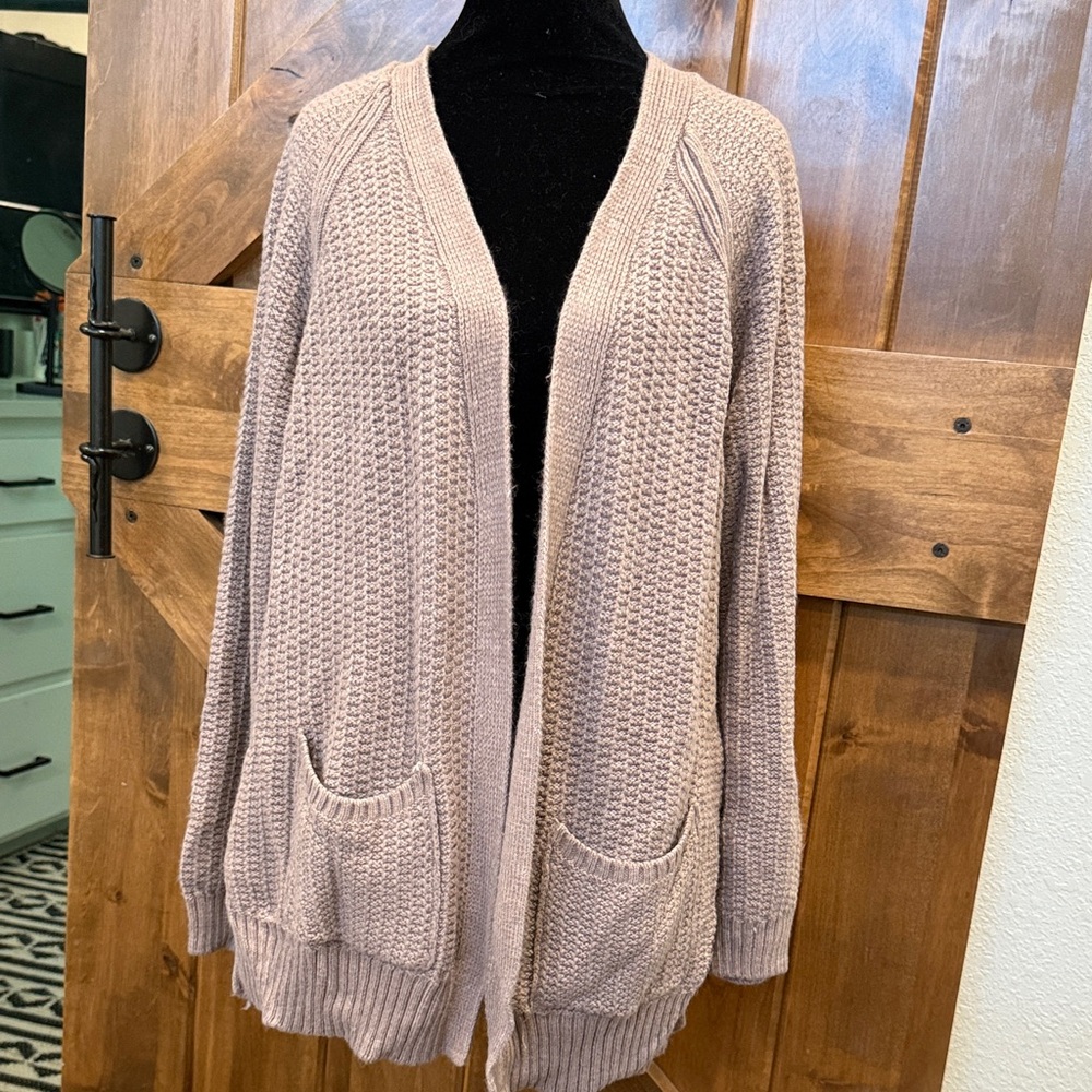 Fat Face Cozy Knit Cardigan Sweater - plum Size 14